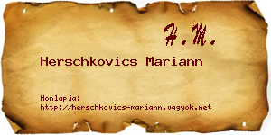 Herschkovics Mariann névjegykártya